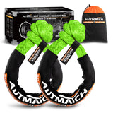 AUTMATCH Soft Shackle 3/4" x 24" (2-Pack) - 66,200Lbs Break Strength UHMWPE Synthetic Shackles, Heavy Duty Recovery Tow Shackle Kit for Off-Road, Jeep, Truck, SUV, ATV, UTV