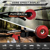 AUTMATCH Soft Shackle 1/2" x 22" (2-Pack) & Recovery Ring Kit - 56,200Lbs Break Strength UHMWPE Synthetic Shackles with Snatch Ring, Off-Road Recovery Towing Gear for Jeep, Truck, SUV, ATV, UTV
