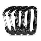 AUTMATCH Carabiner Clips, 3" Spring Snap Hook Caribeener Clips Buckle Heavy Duty Locking Carabiners Chain Quick Links, 4 Pack