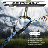 AUTMATCH Carabiner Clips, 3" Spring Snap Hook Caribeener Clips Buckle Heavy Duty Locking Carabiners Chain Quick Links, 4 Pack