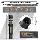 AUTMATCH Adjustable Tire Deflator Valve Kit (10-30PSI) - Automatic Brass Screw-on Tire Air Down Tool Kit (4Pack), Ultimate Auto-Stop Tire Deflators for 4x4 Offroad Vehicles, Jeep, Truck, SUV - Black