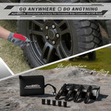 AUTMATCH Adjustable Tire Deflator Valve Kit (10-30PSI) - Automatic Brass Screw-on Tire Air Down Tool Kit (4Pack), Ultimate Auto-Stop Tire Deflators for 4x4 Offroad Vehicles, Jeep, Truck, SUV - Black
