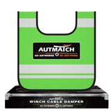 AUTMATCH Winch Cable Damper - Winch Damper for Safety Offroad Rope Recovery and Reducing Cable Recoil, Winch Strap Dampener with Reflective Strips and Storage Pocket