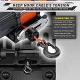 AUTMATCH Winch Cable Hook Stopper (1 Pack) Silicone  Rubber Shock Absorbent Winch Stopper Black