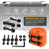 AUTMATCH Winch Cable Hook Stopper (1 Pack) Silicone  Rubber Shock Absorbent Winch Stopper Orange