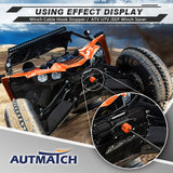 AUTMATCH Winch Cable Hook Stopper (1 Pack) Silicone  Rubber Shock Absorbent Winch Stopper Orange