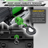 AUTMATCH Winch Cable Hook Stopper (1 Pack) Silicone  Rubber Shock Absorbent Winch Stopper Green