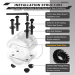 AUTMATCH Winch Cable Hook Stopper (1 Pack) Silicone  Rubber Shock Absorbent Winch Stopper White
