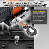 AUTMATCH Winch Cable Hook Stopper (1 Pack) Silicone  Rubber Shock Absorbent Winch Stopper White