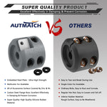 AUTMATCH Winch Cable Hook Stopper (1 Pack) Silicone Rubber Shock Absorbent Winch Stopper Gray