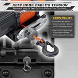 AUTMATCH Winch Cable Hook Stopper (1 Pack) Silicone Rubber Shock Absorbent Winch Stopper Gray