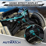 AUTMATCH Winch Cable Hook Stopper (1 Pack) Silicone Rubber Shock Absorbent Winch Stopper Teal