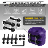 AUTMATCH Winch Cable Hook Stopper (1 Pack) Silicone Rubber Shock Absorbent Winch Stopper Purple