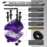 AUTMATCH Winch Cable Hook Stopper (1 Pack) Silicone Rubber Shock Absorbent Winch Stopper Purple