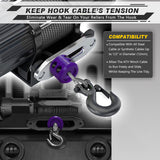AUTMATCH Winch Cable Hook Stopper (1 Pack) Silicone Rubber Shock Absorbent Winch Stopper Purple