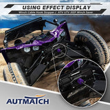 AUTMATCH Winch Cable Hook Stopper (1 Pack) Silicone Rubber Shock Absorbent Winch Stopper Purple