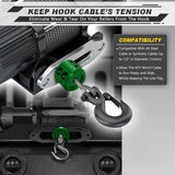 AUTMATCH Winch Cable Hook Stopper (1 Pack) Silicone Rubber Shock Absorbent Winch Stopper Dark Green