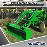 AUTMATCH Tractor Bucket Grab Hook 3/8" (2 Pack), Grade 70 Forged Steel Bolt On Grab Hook Tow Hook Mount with Backer Plate & Rubber Pads, Max 18,000Lbs Work for Loader, Tractor Bucket, Truck, Black