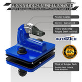 AUTMATCH Tractor Bucket Grab Hook 3/8" (2 Pack), Grade 70 Forged Steel Bolt On Grab Hook Tow Hook Mount with Backer Plate & Rubber Pads, Max 18,000Lbs Work for Loader, Tractor Bucket, Truck, Blue