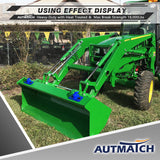 AUTMATCH Tractor Bucket Grab Hook 3/8" (2 Pack), Grade 70 Forged Steel Bolt On Grab Hook Tow Hook Mount with Backer Plate & Rubber Pads, Max 18,000Lbs Work for Loader, Tractor Bucket, Truck, Blue