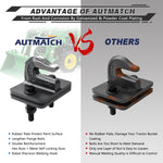 AUTMATCH Tractor Bucket Grab Hook 3/8" (2 Pack), Grade 70 Forged Steel Bolt On Grab Hook Tow Hook Mount with Backer Plate & Rubber Pads, Max 18,000Lbs Work for Loader, Tractor Bucket, Gunmetal Gray