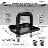 AUTMATCH Hitch Tightener Anti-Rattle Clamp Heavy Duty Steel Stabilizer for 1.25 and 2 inch Trailer Hitches Black