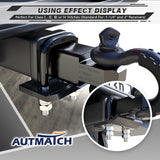 AUTMATCH Hitch Tightener Anti-Rattle Clamp Heavy Duty Steel Stabilizer for 1.25 and 2 inch Trailer Hitches Black