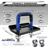 AUTMATCH Hitch Tightener Anti-Rattle Clamp Heavy Duty Steel Stabilizer for 1.25 and 2 inch Trailer Hitches Blue & Black