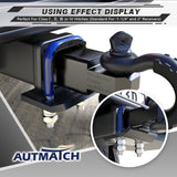 AUTMATCH Hitch Tightener Anti-Rattle Clamp Heavy Duty Steel Stabilizer for 1.25 and 2 inch Trailer Hitches Blue & Black