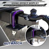 AUTMATCH Hitch Tightener Anti-Rattle Clamp Heavy Duty Steel Stabilizer for 1.25 and 2 inch Trailer Hitches Purple & Black