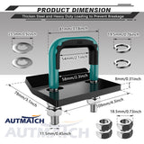 AUTMATCH Hitch Tightener Anti-Rattle Clamp Heavy Duty Steel Stabilizer for 1.25 and 2 inch Trailer Hitches Teal & Black