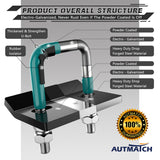 AUTMATCH Hitch Tightener Anti-Rattle Clamp Heavy Duty Steel Stabilizer for 1.25 and 2 inch Trailer Hitches Teal & Black