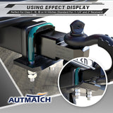 AUTMATCH Hitch Tightener Anti-Rattle Clamp Heavy Duty Steel Stabilizer for 1.25 and 2 inch Trailer Hitches Teal & Black