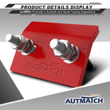 AUTMATCH Hitch Tightener Anti-Rattle Clamp Heavy Duty Steel Stabilizer for 1.25 and 2 inch Trailer Hitches Black & Red