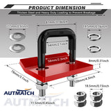 AUTMATCH Hitch Tightener Anti-Rattle Clamp Heavy Duty Steel Stabilizer for 1.25 and 2 inch Trailer Hitches Black & Red