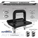 AUTMATCH Hitch Tightener Anti-Rattle Clamp Heavy Duty Steel Stabilizer for 1.25 and 2 inch Trailer Hitches Matte Black