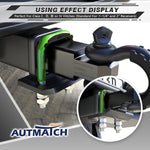 AUTMATCH Hitch Tightener Anti-Rattle Clamp Heavy Duty Steel Stabilizer for 1.25 and 2 inch Trailer Hitches Black & Green