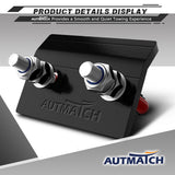 AUTMATCH Hitch Tightener Anti-Rattle Clamp Heavy Duty Steel Stabilizer for 1.25 and 2 inch Trailer Hitches Red & Black