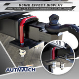 AUTMATCH Hitch Tightener Anti-Rattle Clamp Heavy Duty Steel Stabilizer for 1.25 and 2 inch Trailer Hitches Red & Black