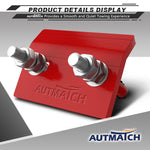 AUTMATCH Hitch Tightener Anti-Rattle Clamp Heavy Duty Steel Stabilizer for 1.25 and 2 inch Trailer Hitches Red