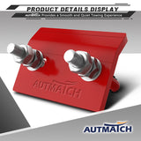 AUTMATCH Hitch Tightener Anti-Rattle Clamp Heavy Duty Steel Stabilizer for 1.25 and 2 inch Trailer Hitches Red