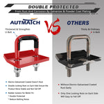 AUTMATCH Hitch Tightener Anti-Rattle Clamp Heavy Duty Steel Stabilizer for 1.25 and 2 inch Trailer Hitches Red