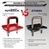 AUTMATCH Hitch Tightener Anti-Rattle Clamp Heavy Duty Steel Stabilizer for 1.25 and 2 inch Trailer Hitches Red