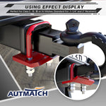 AUTMATCH Hitch Tightener Anti-Rattle Clamp Heavy Duty Steel Stabilizer for 1.25 and 2 inch Trailer Hitches Red