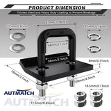 AUTMATCH Hitch Tightener Anti-Rattle Clamp Heavy Duty Steel Stabilizer for 1.25 and 2 inch Trailer Hitches Frosted Black