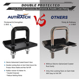 AUTMATCH Hitch Tightener Anti-Rattle Clamp Heavy Duty Steel Stabilizer for 1.25 and 2 inch Trailer Hitches Frosted Black