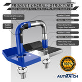 AUTMATCH Hitch Tightener Anti-Rattle Clamp Heavy Duty Steel Stabilizer for 1.25 and 2 inch Trailer Hitches Blue