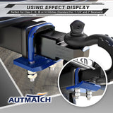 AUTMATCH Hitch Tightener Anti-Rattle Clamp Heavy Duty Steel Stabilizer for 1.25 and 2 inch Trailer Hitches Blue