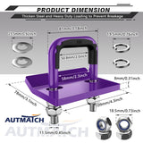 AUTMATCH Hitch Tightener Anti-Rattle Clamp, Heavy Duty Hitch Stabilizer for 1.25 and 2 inch Trailer Hitches, Rubber Isolator and Anti-Rust Double Coating Protective, Purple