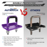 AUTMATCH Hitch Tightener Anti-Rattle Clamp, Heavy Duty Hitch Stabilizer for 1.25 and 2 inch Trailer Hitches, Rubber Isolator and Anti-Rust Double Coating Protective, Purple